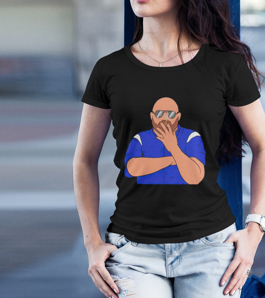 Brian Daboll Smoking Cigar In Blue Jacket Iconic T-Shirt
