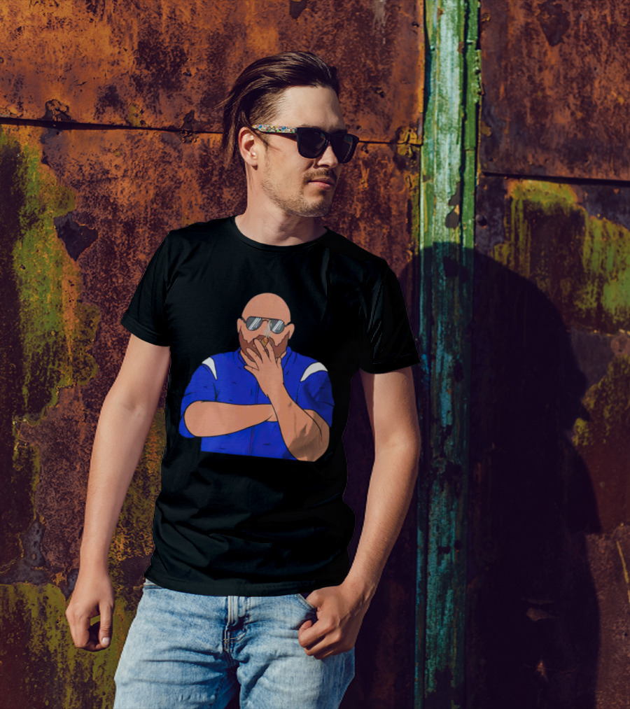 Brian Daboll Smoking Cigar In Blue Jacket Iconic T-Shirt