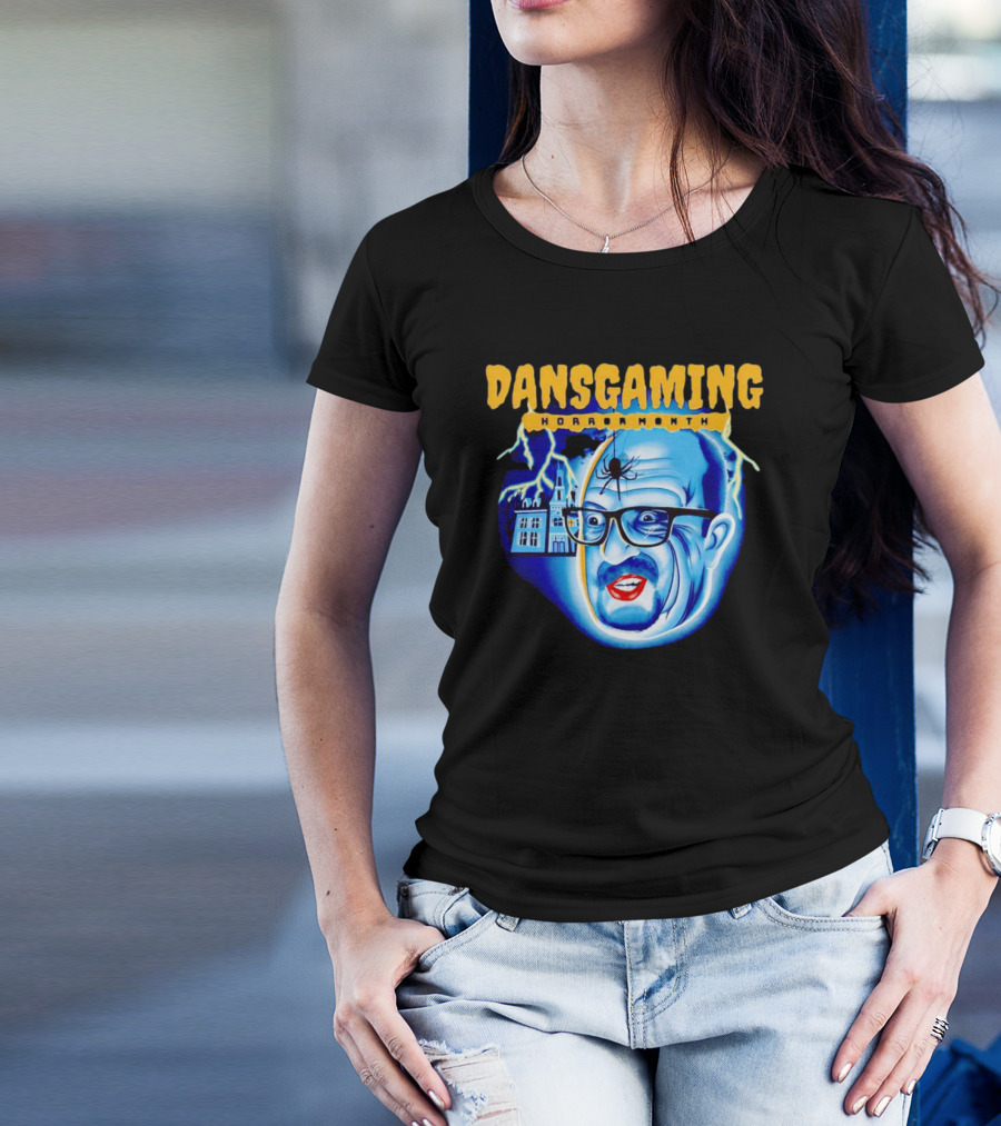 Dansgaming Horror Month Haunted House And Spider T-Shirt