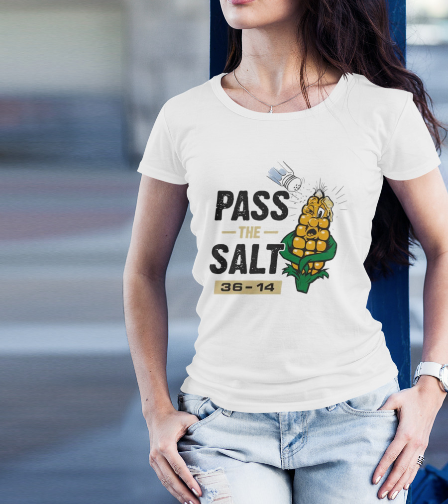 Pass The Salt 36-14 Anti-Nebraska Colorado Corn Husk Visual T-Shirt