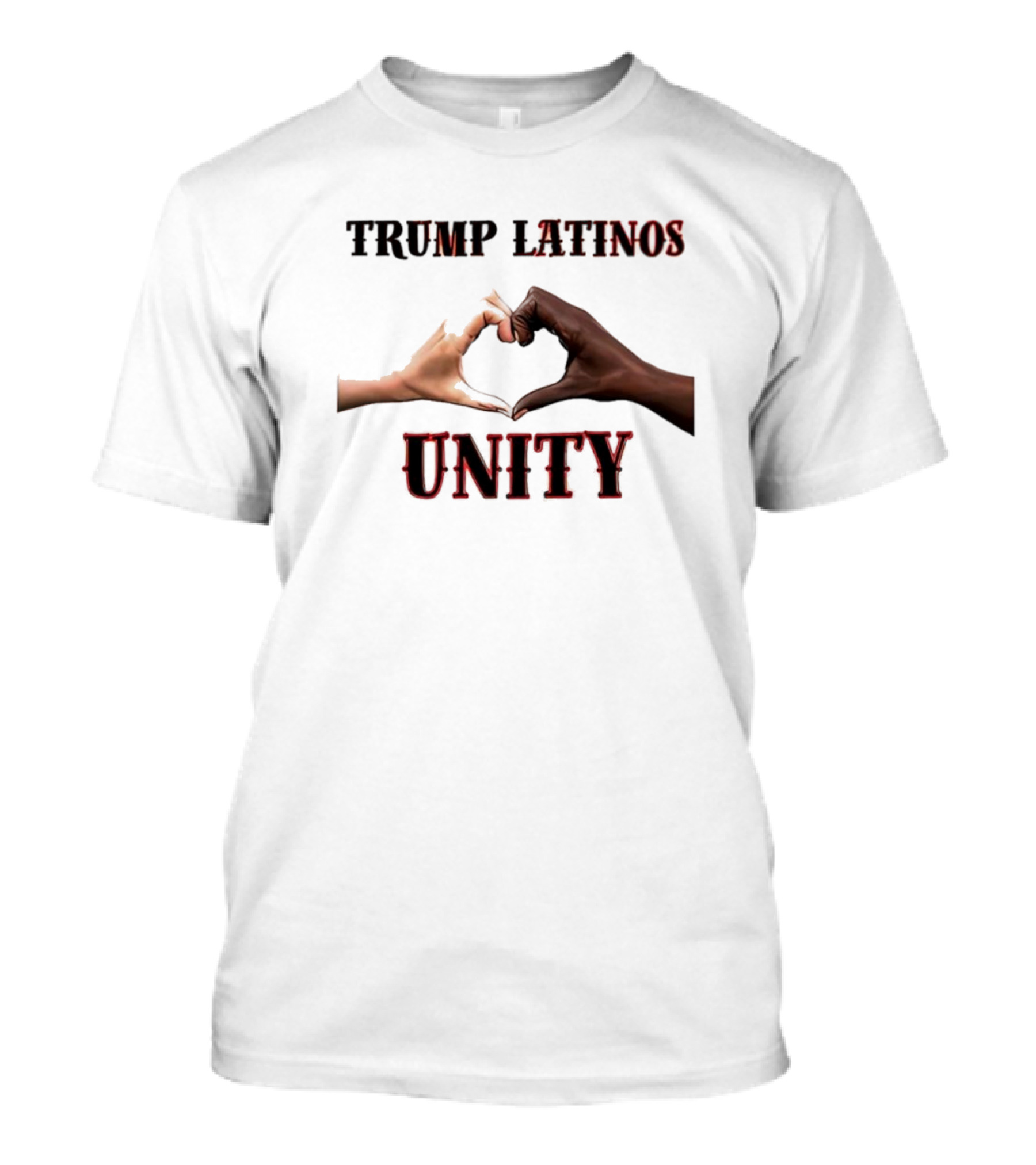 TRUMP LATINOS UNITY Hands Forming Heart T-Shirt