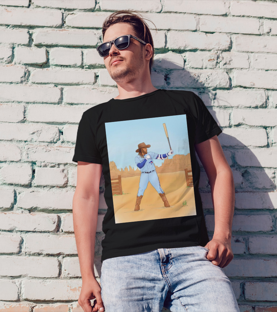 Blue Jays Vladimir Guerrero Jr. Cowboy Desert Baseball Scene T-Shirt