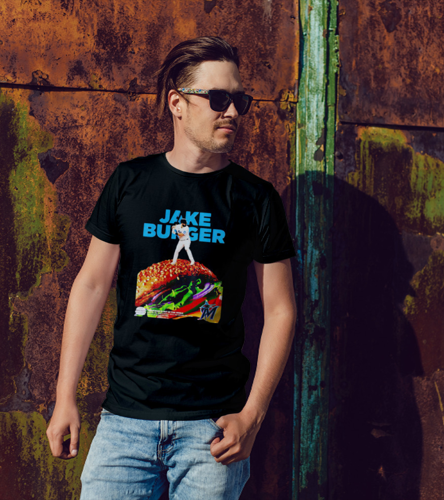 Jake Burger Miami Marlins Out Of This World T-Shirt