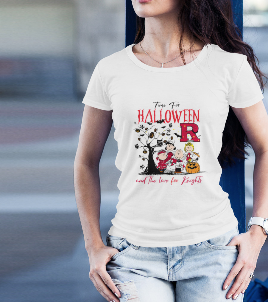 Time For Halloween Peanuts Characters And The Love For Knights T-Shirt