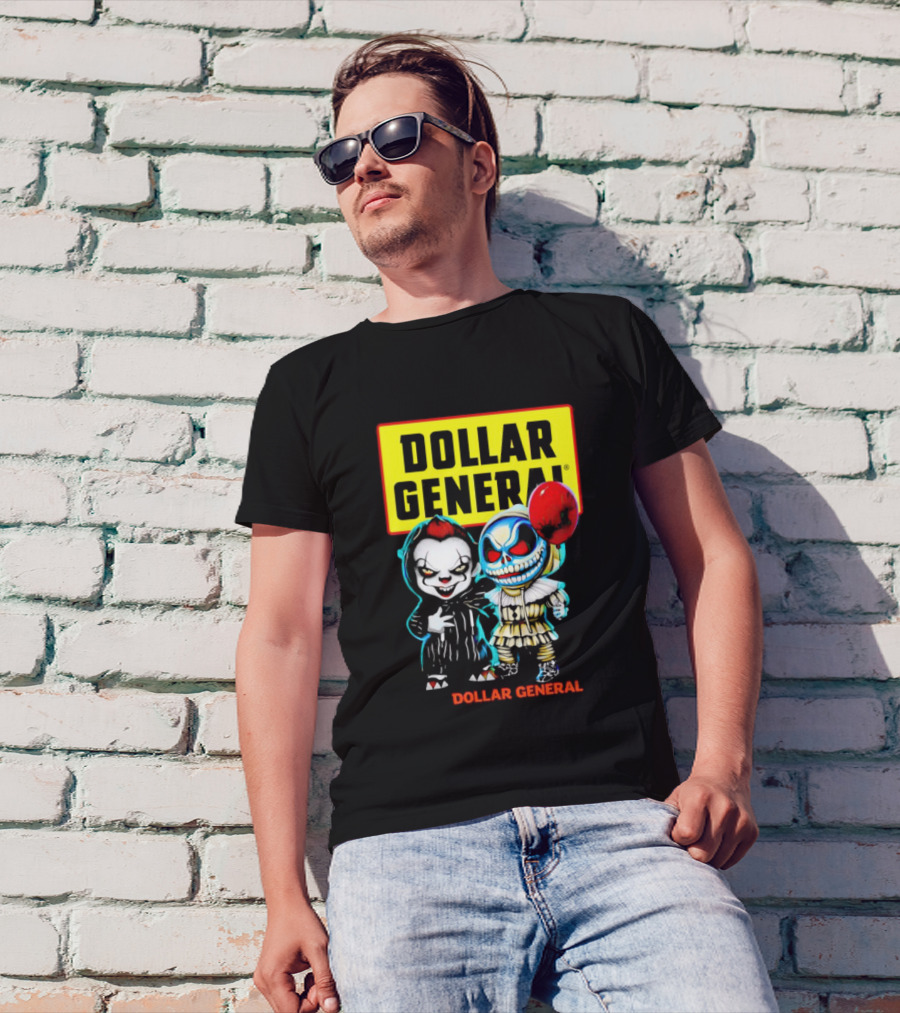 Dollar General Halloween Pennywise And Jack Skellington Crossover T-Shirt
