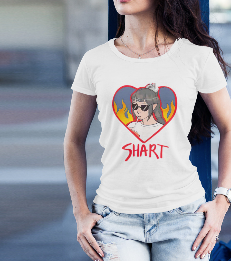 Shart Heart Sunglasses Flame Princess T-Shirt