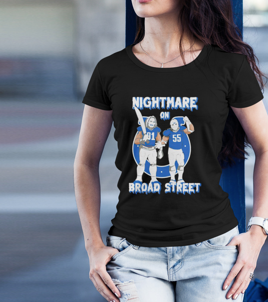 Nightmare On Broad Street Indianapolis Colts 91 55 Jason Voorhees Halloween T-Shirt