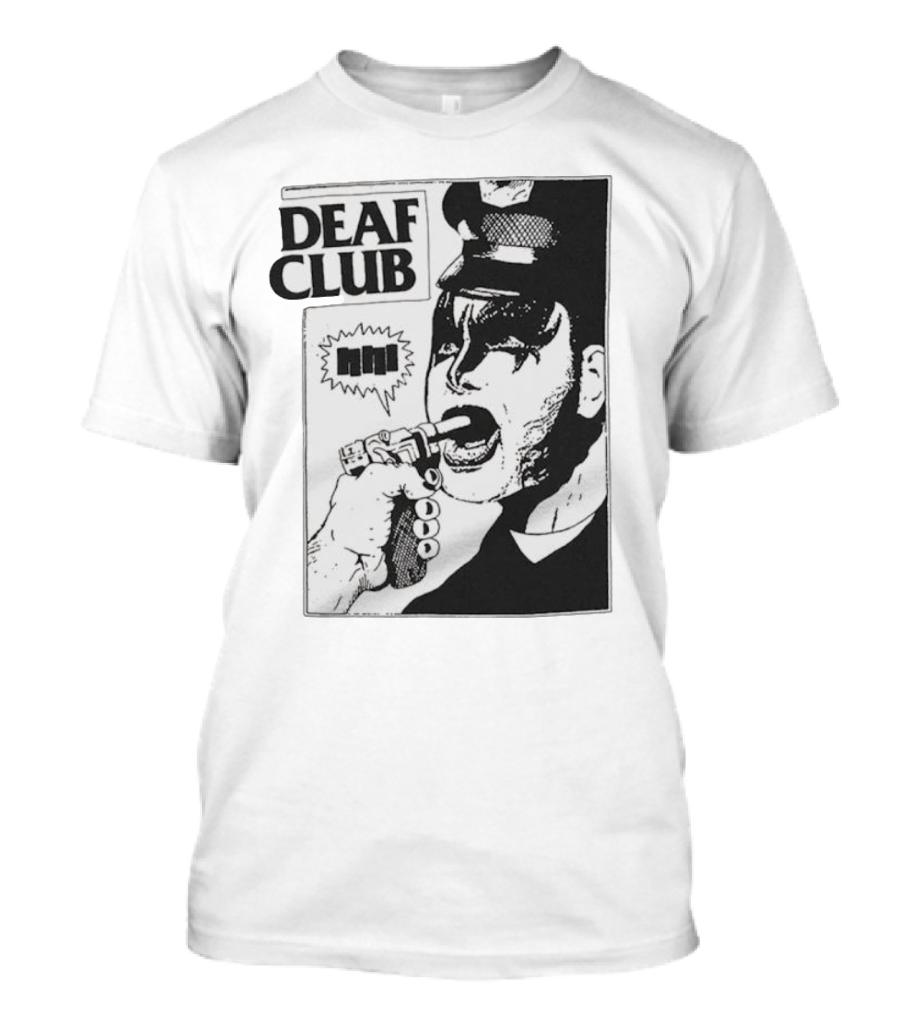Three One G Deaf Club Comic-Style Image With Makeup And Microphone T-Shirt