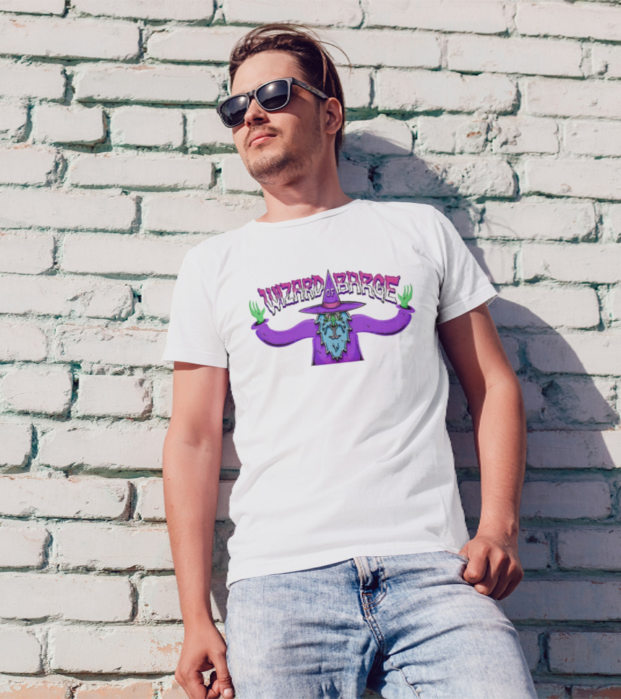 Wizard Of Barge Trippy Neon Wizard T-Shirt