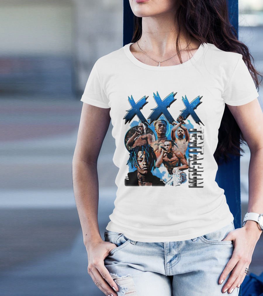 XXX Tentacion Collage Blue Aesthetic T-Shirt