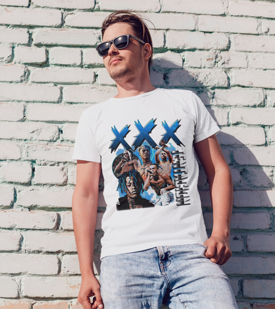 XXX Tentacion Collage Blue Aesthetic T-Shirt