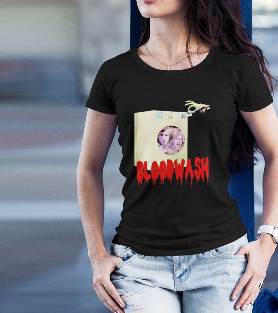 Bloodwash Haunted Laundromat Horror Washer Creature T-Shirt