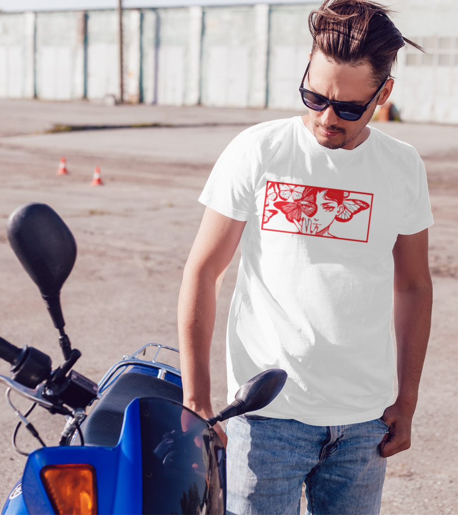 Max Butterflies Red Fan T-Shirt