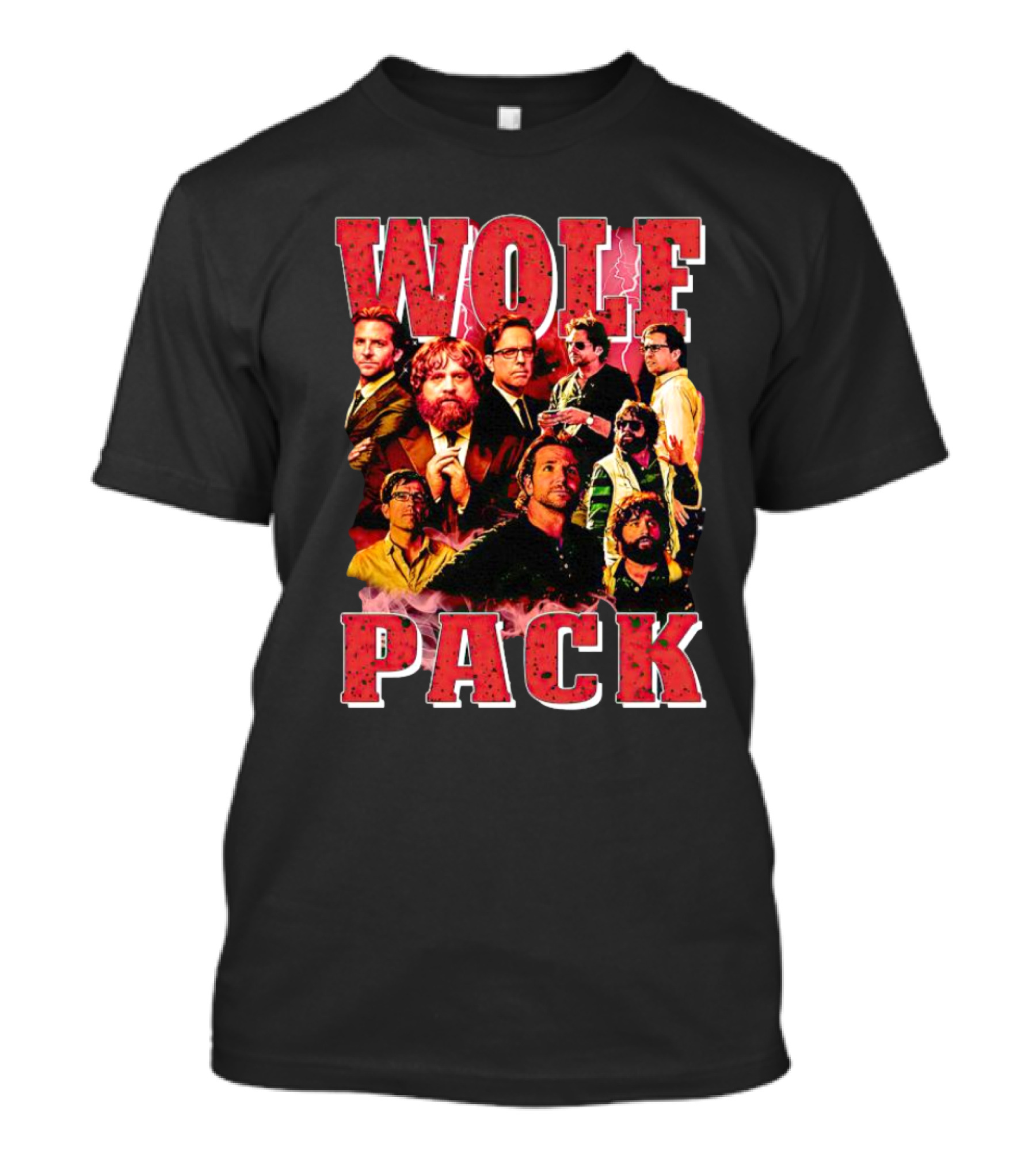 WOLF PACK Picture Collage Hangover Movie Cast Reunion T-Shirt
