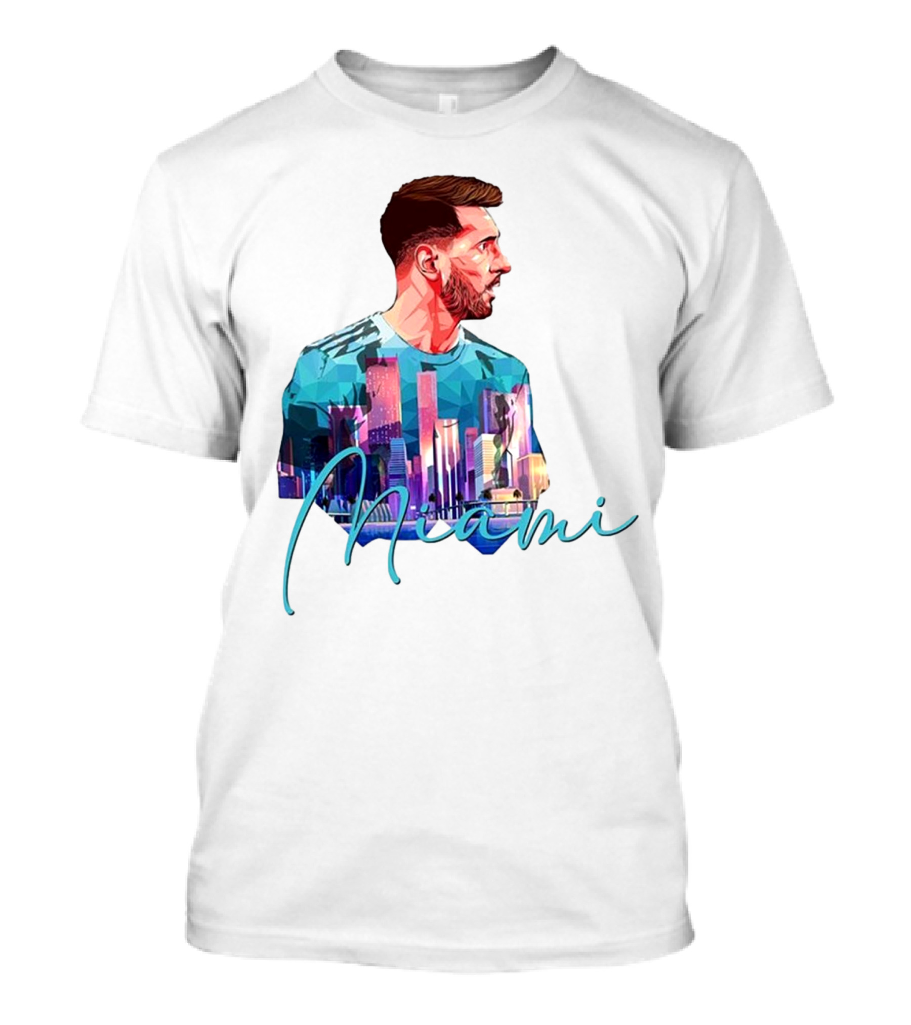 Messi Miami Miami Messi 2023-2024 Miami Skyline T-Shirt