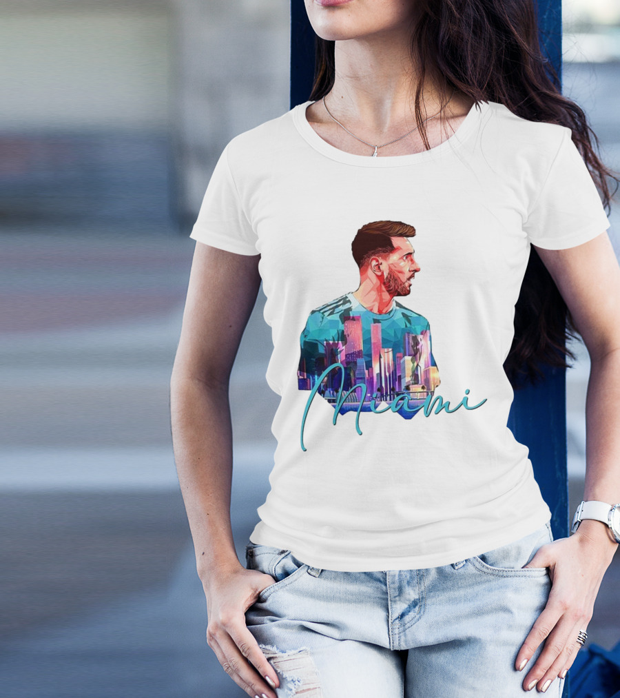 Messi Miami Miami Messi 2023-2024 Miami Skyline T-Shirt