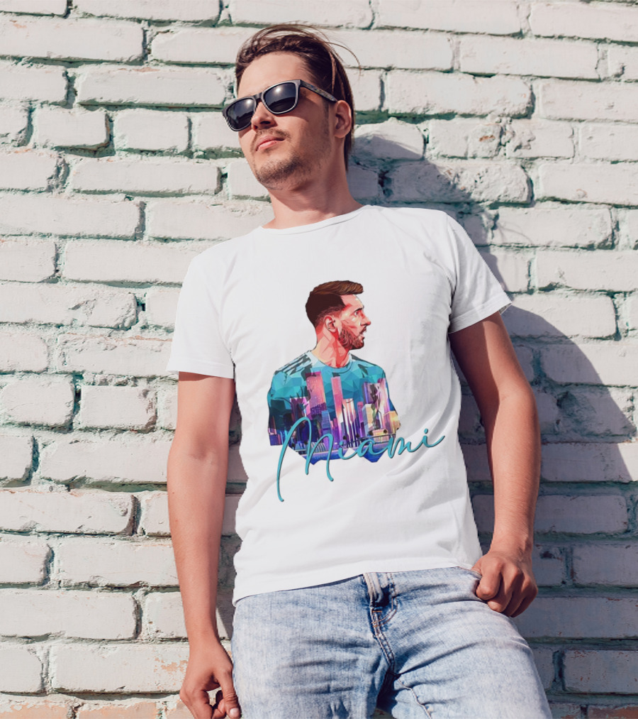 Messi Miami Miami Messi 2023-2024 Miami Skyline T-Shirt