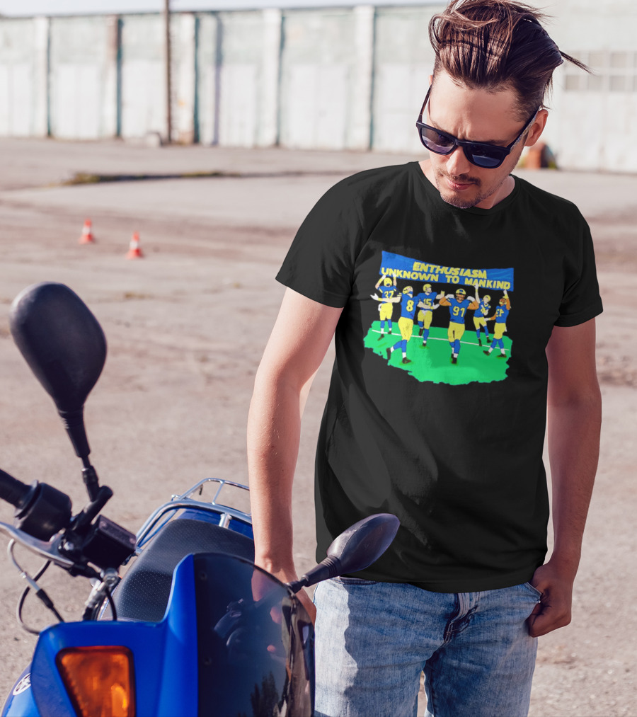 Michigan Wolverines Enthusiasm Unknown To Mankind Football Players Celebrating T-Shirt