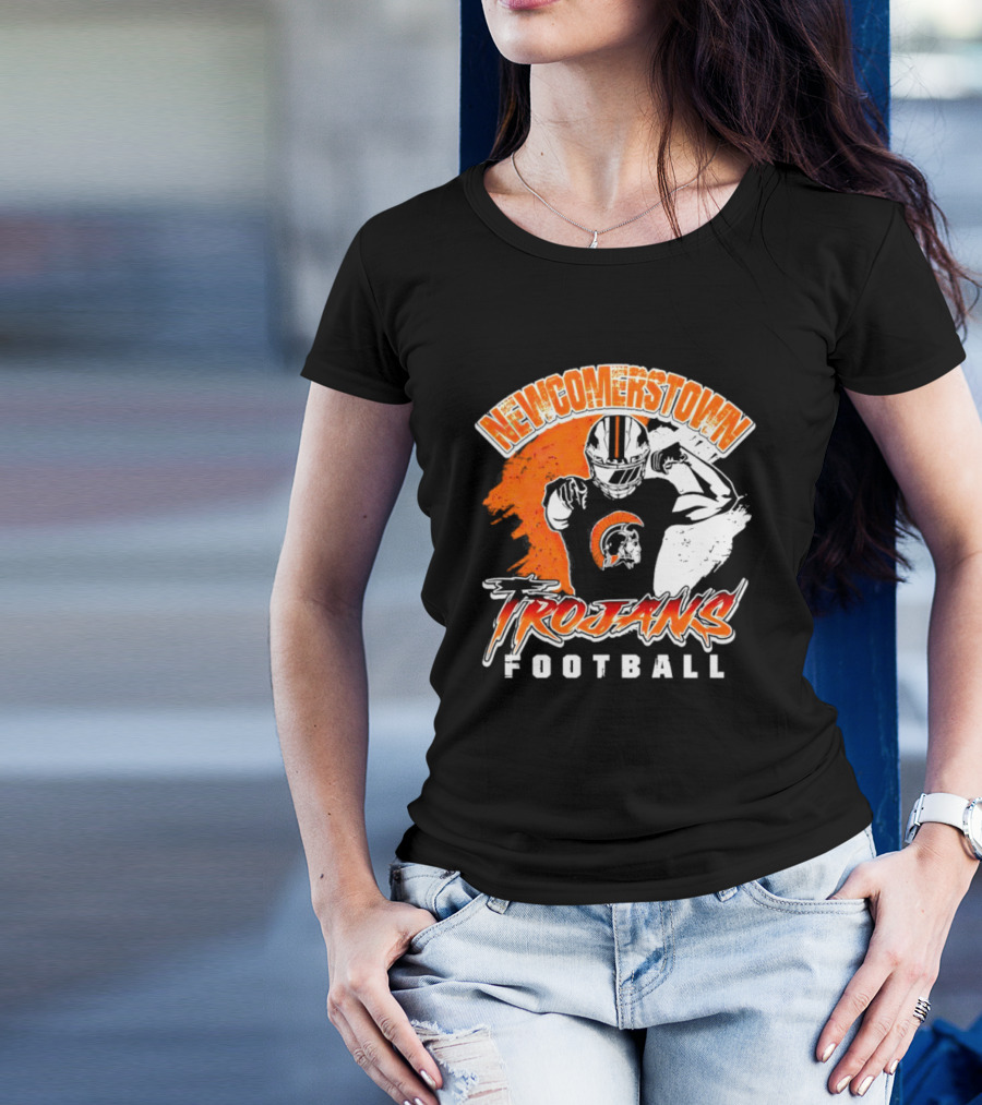 Newcomerstown Trojans Football Fierce Spirit And Helmet T-Shirt