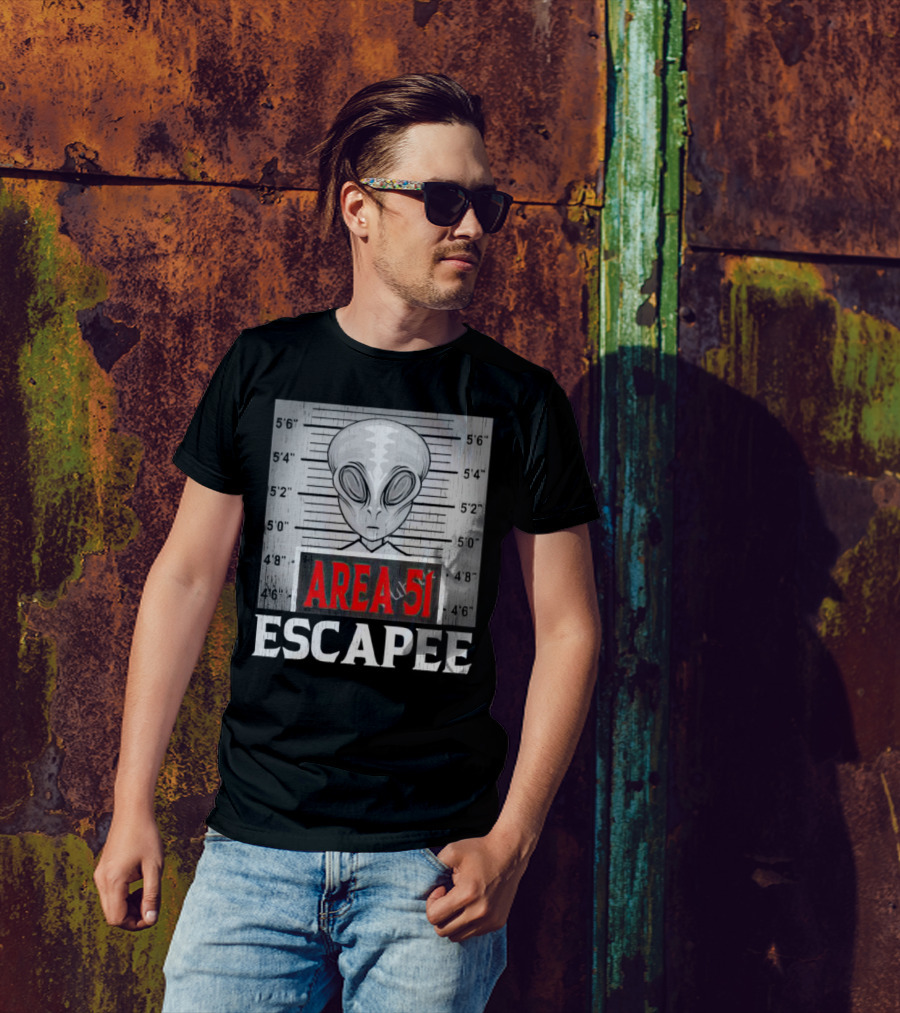 Area 51 Alien Escapee Mugshot T-Shirt