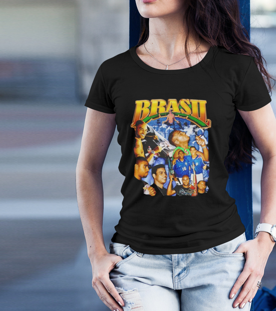 BRASIL Soccer Celebration Icons And Fans T-Shirt
