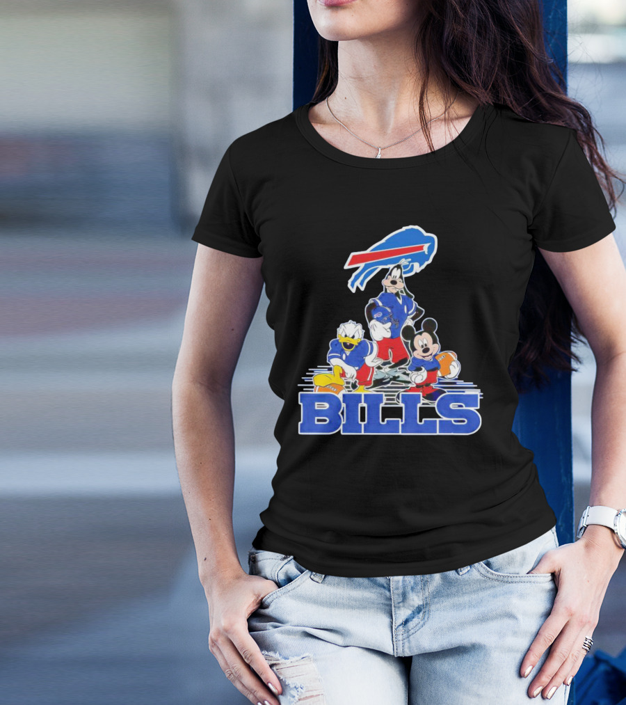 Mickey Mouse Characters Buffalo Bills NFL Sports T-Shirt