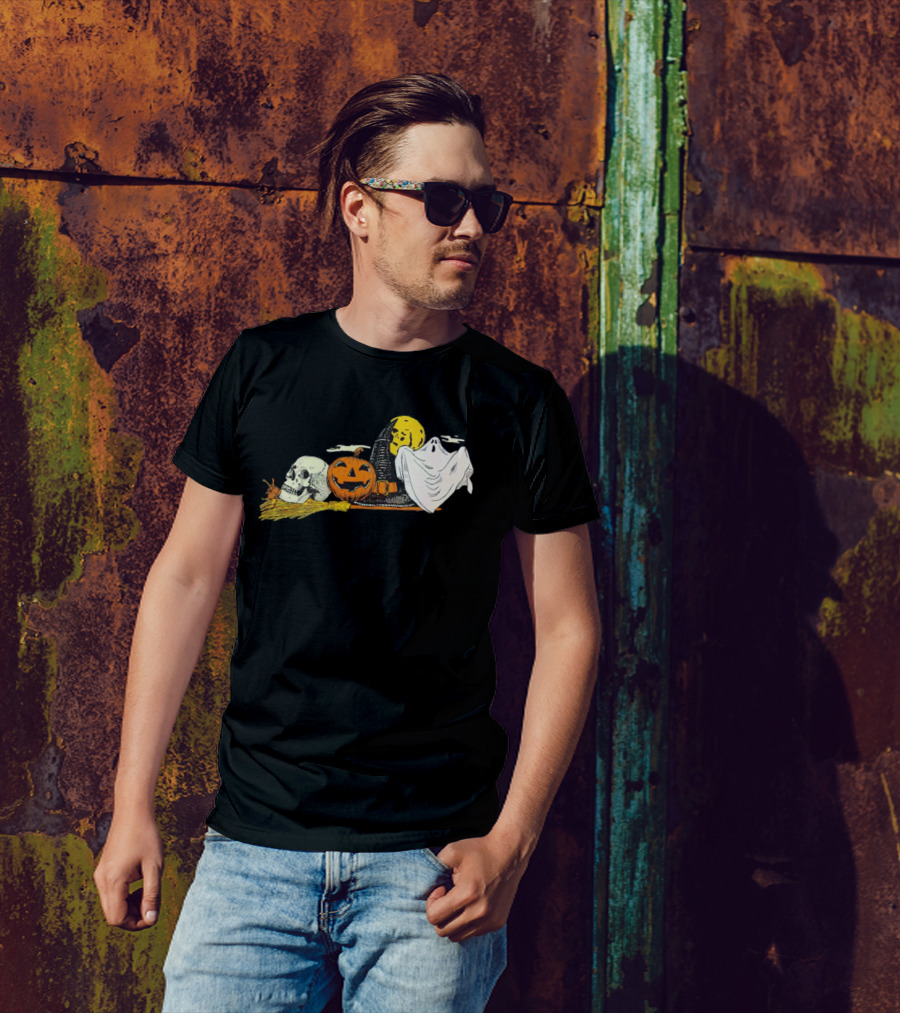 Vintage Kentucky Halloween Ghost Pumpkin Skull Moon T-Shirt