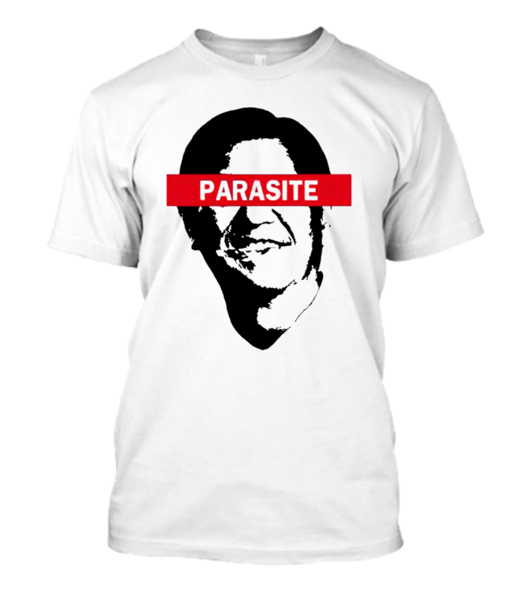 Davaomigrant Parasite Text Over Face T-Shirt