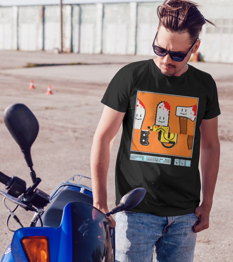 Roulette Halloween Retro Pixel Art Horror Icons T-Shirt