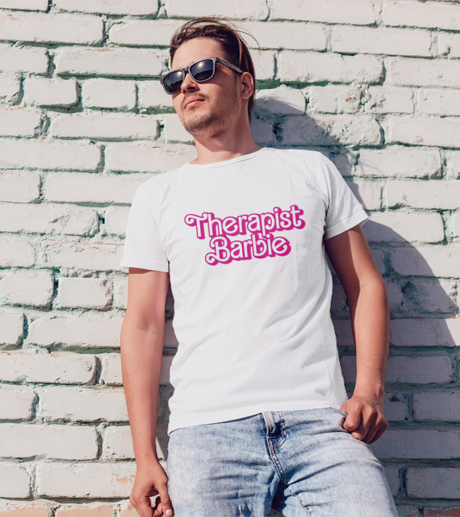 Therapist Barbie Vintage Pink Font T-Shirt