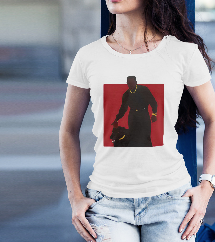 Martin Famous Dog Red Background Iconic T-Shirt