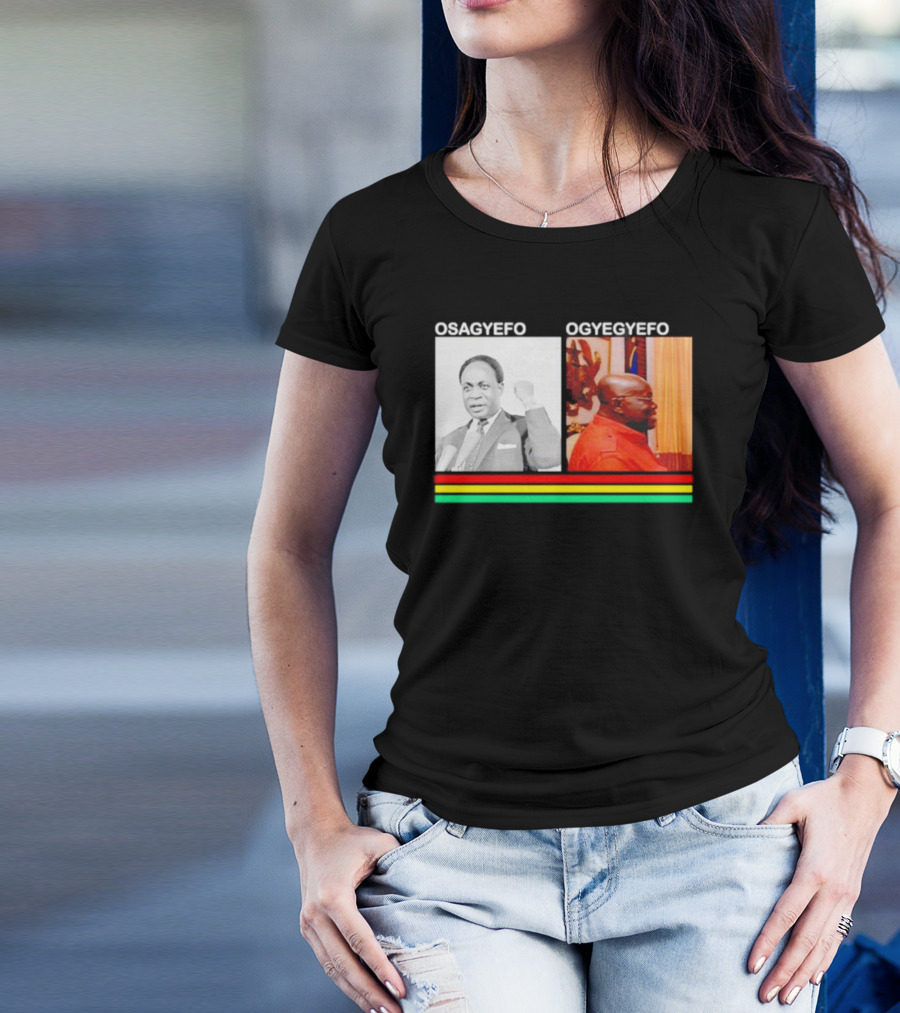 Osagyefo Ogyegyefo With Red Yellow Green Stripes T-Shirt