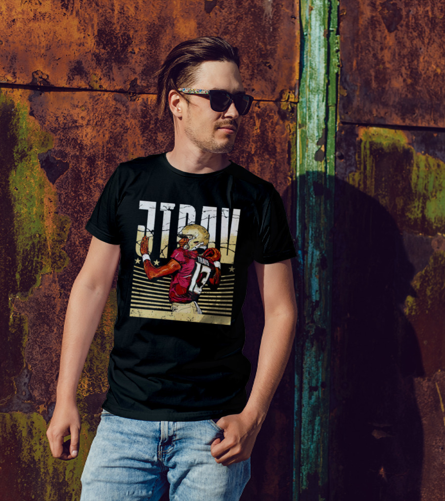 JTrav Jordan Travis Football Stars Stripes T-Shirt