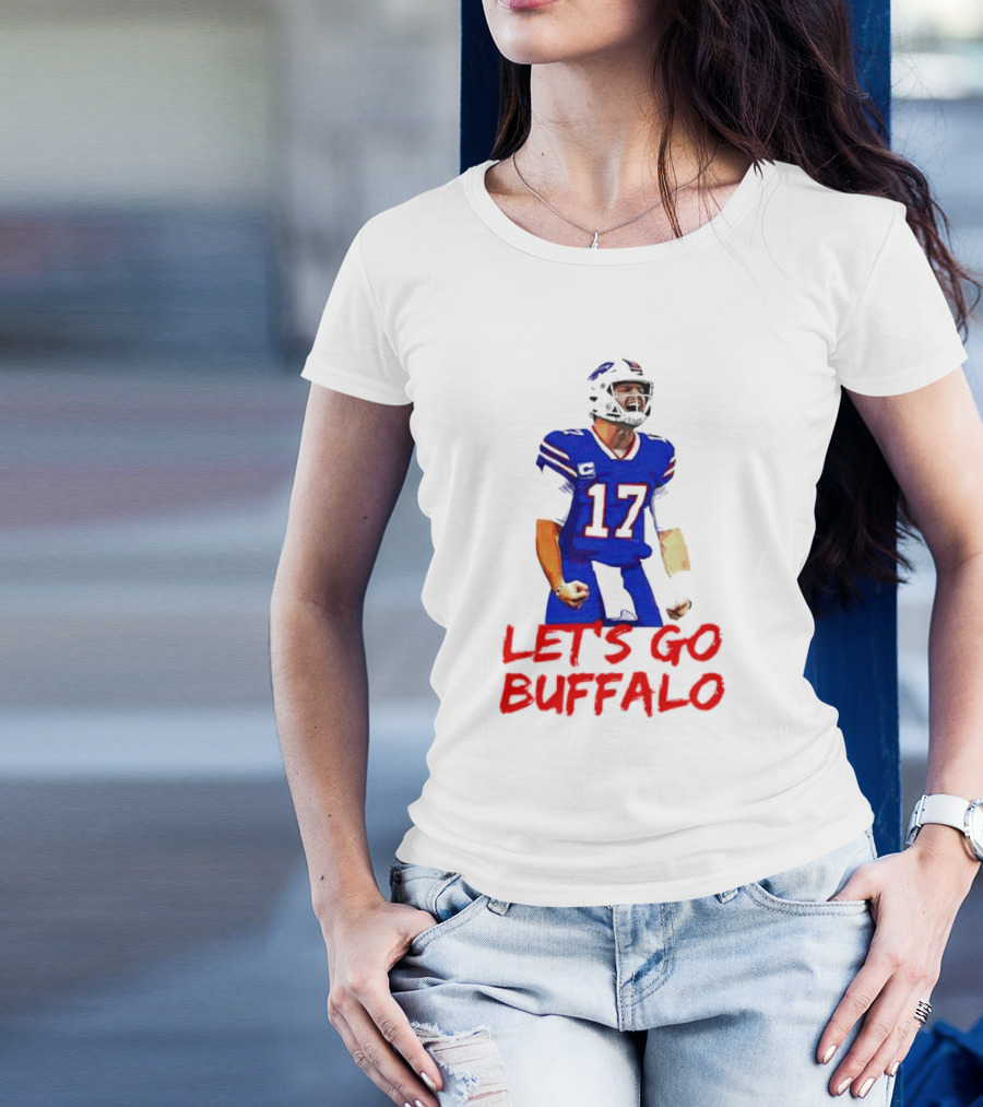 Let's Go Buffalo 17 Josh Allen Buffalo Bills T-Shirt