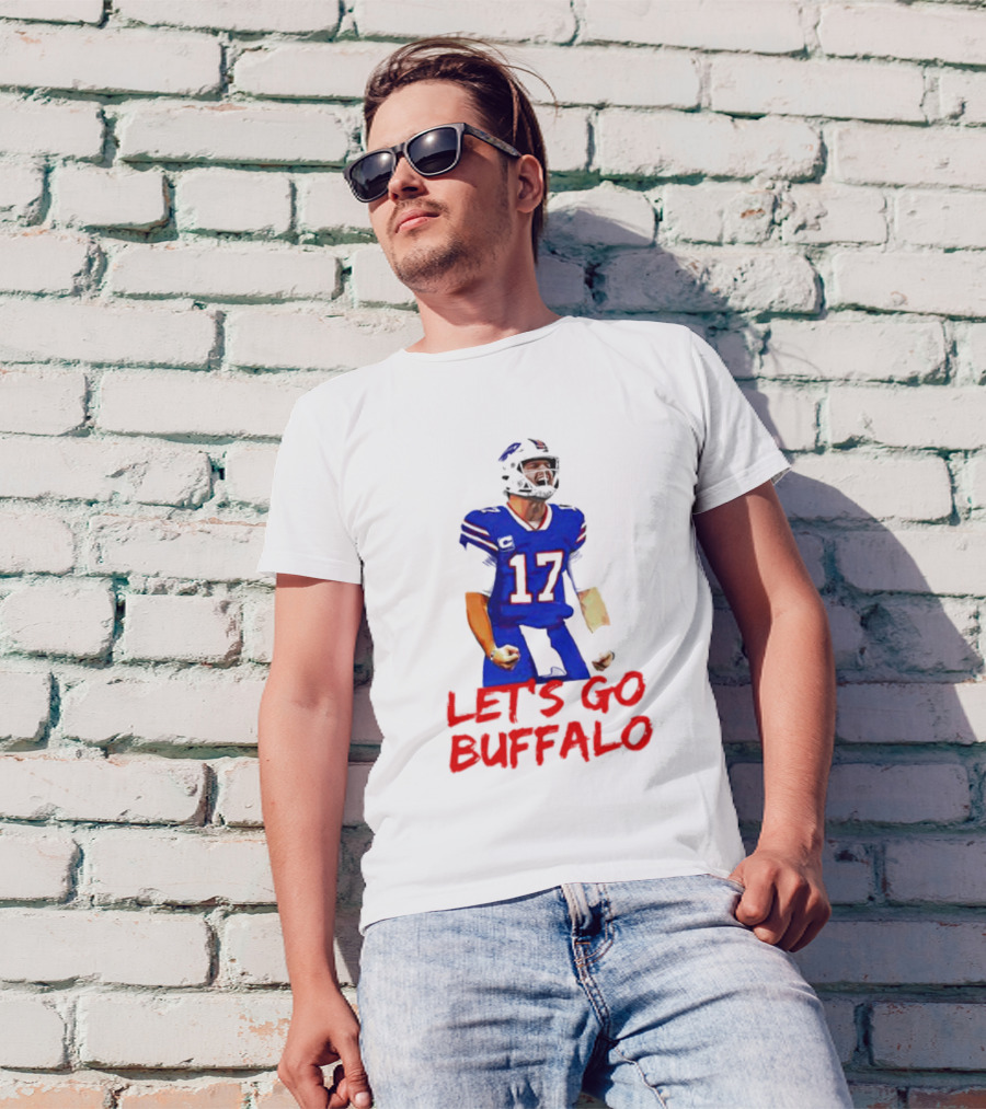 Let's Go Buffalo 17 Josh Allen Buffalo Bills T-Shirt