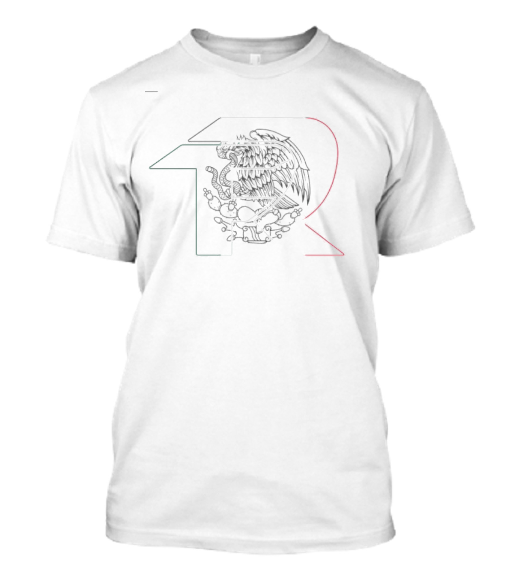 Fuerza Regida Reflective Eagle Mexican Coat Of Arms R T-Shirt