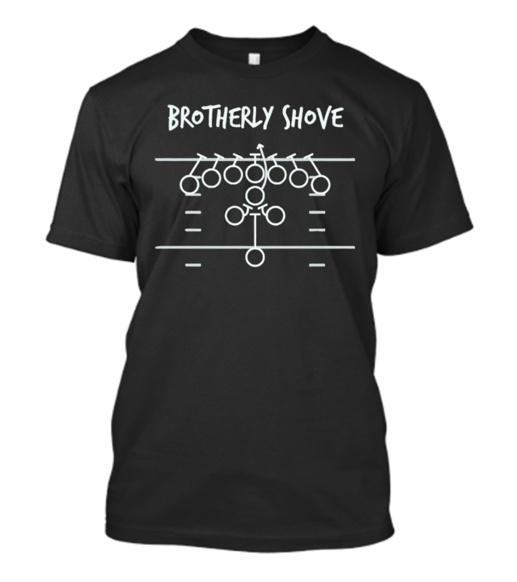 Brotherly Shove Football Play Diagram Strategy T-Shirt
