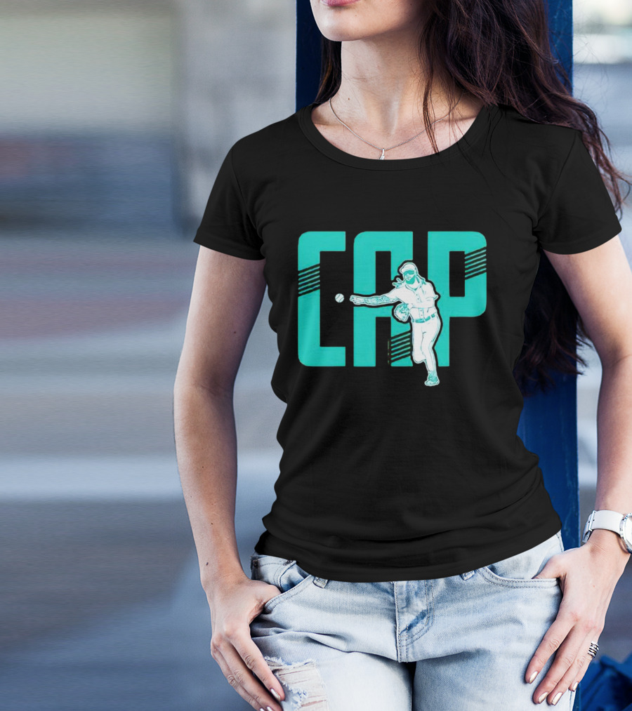 Seattle Mariners Cap Pitching Player T-Shirt