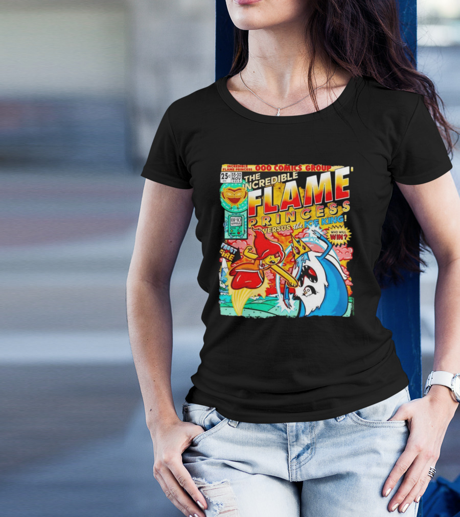 The Incredible Flame Princess Versus The Ice King Adventure Time 000 Comics Group T-Shirt