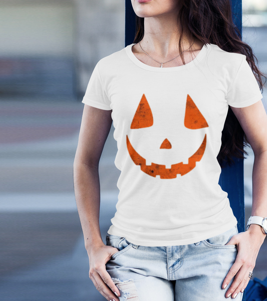 Halloween Spooky Pumpkin Face Scary Jack O Lantern T-Shirt