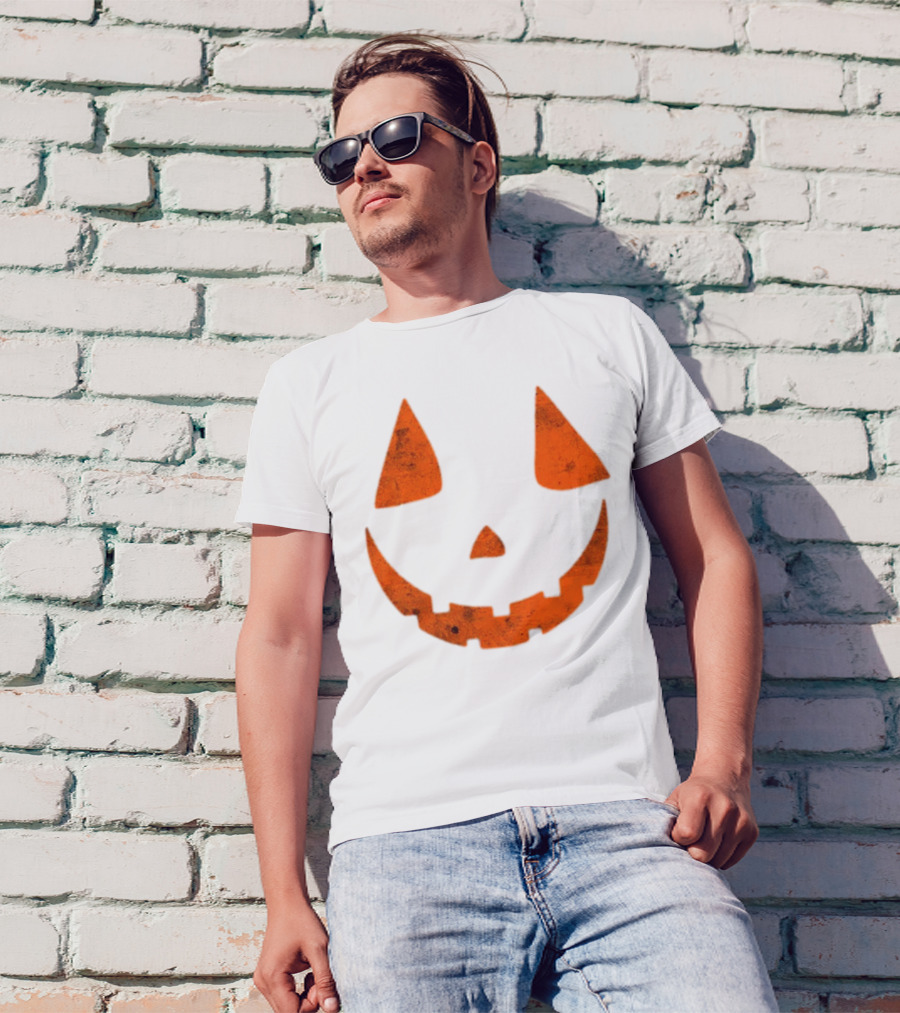 Halloween Spooky Pumpkin Face Scary Jack O Lantern T-Shirt