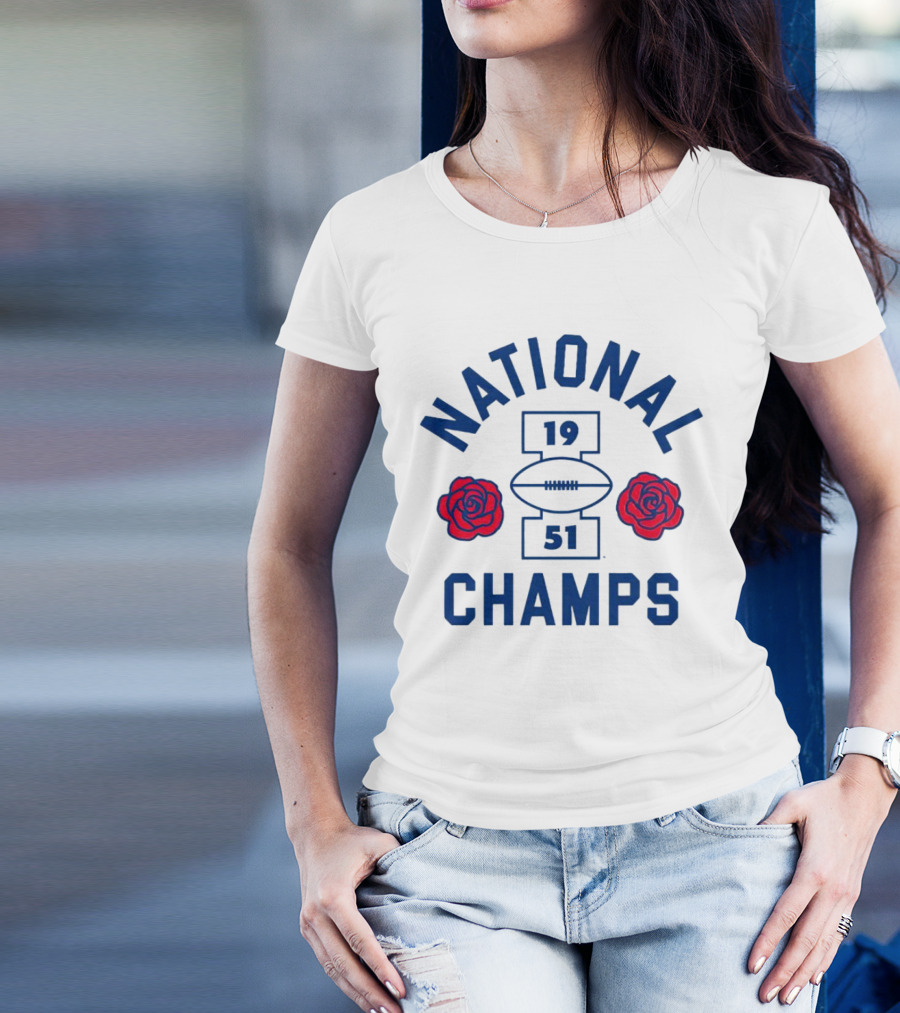 Illinois National Champs 1951 Roses Football T-Shirt