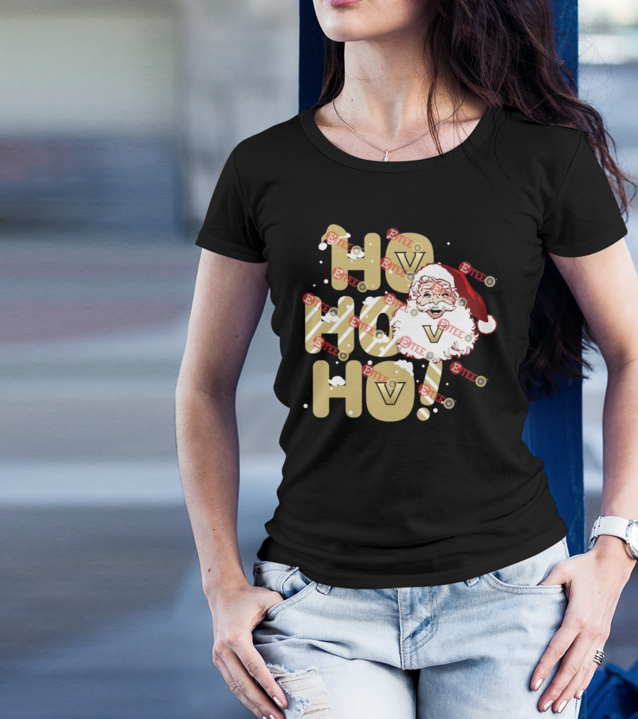 Ho Ho Ho Vanderbilt Commodores Santa Claus Christmas T-Shirt