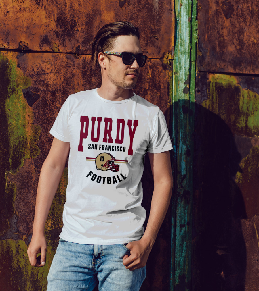 Brock Purdy San Francisco Football Vintage Helmet T-Shirt