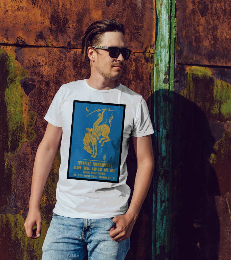 Turnpike Troubadours Jason Isbell And The 400 Unit Charles Wesley Godwin January 19th-20th Paycom Center Oklahoma City T-Shirt