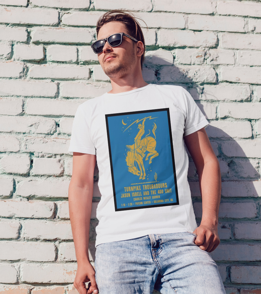 Turnpike Troubadours Jason Isbell And The 400 Unit Charles Wesley Godwin January 19th-20th Paycom Center Oklahoma City T-Shirt