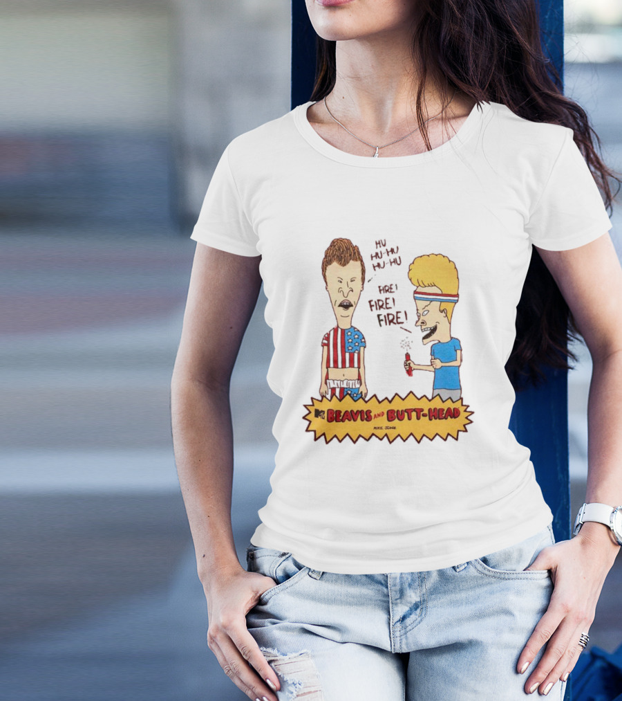 MTV Beavis And Butt-Head Fireworks Fire Fire T-Shirt