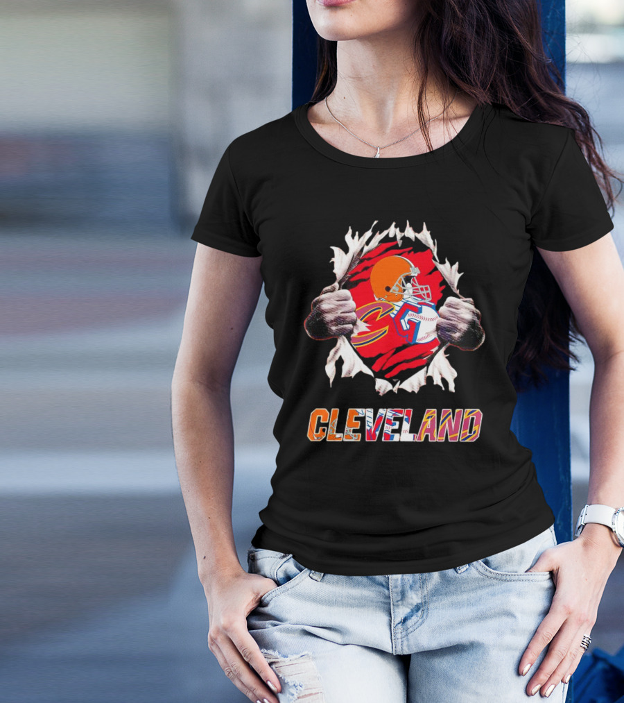 Cleveland Browns Cavaliers Guardians Sports Passion T-Shirt
