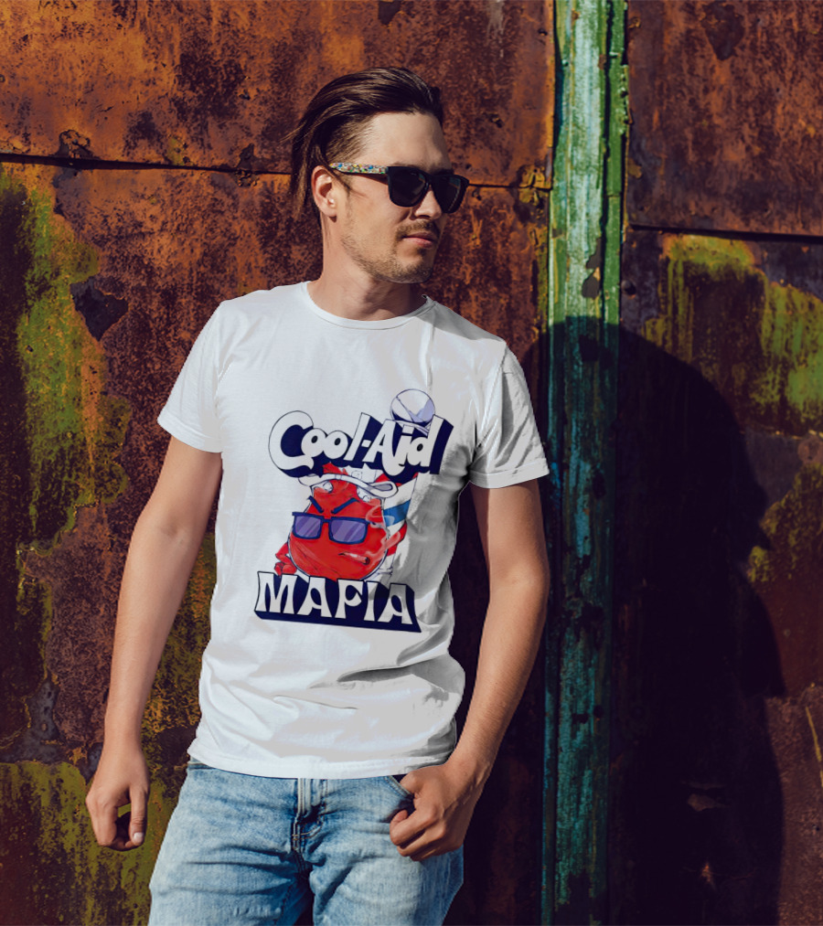 Cool-Aid Mafia Red Character With Sunglasses And Fedora T-Shirt