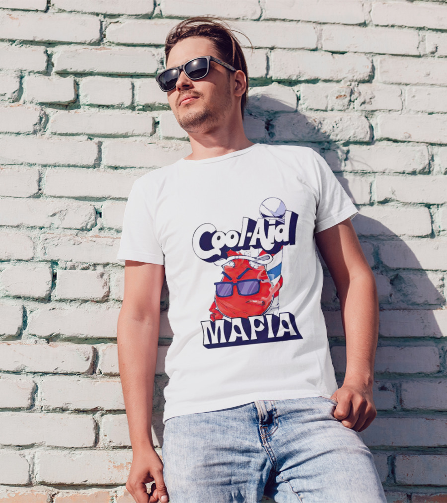 Cool-Aid Mafia Red Character With Sunglasses And Fedora T-Shirt